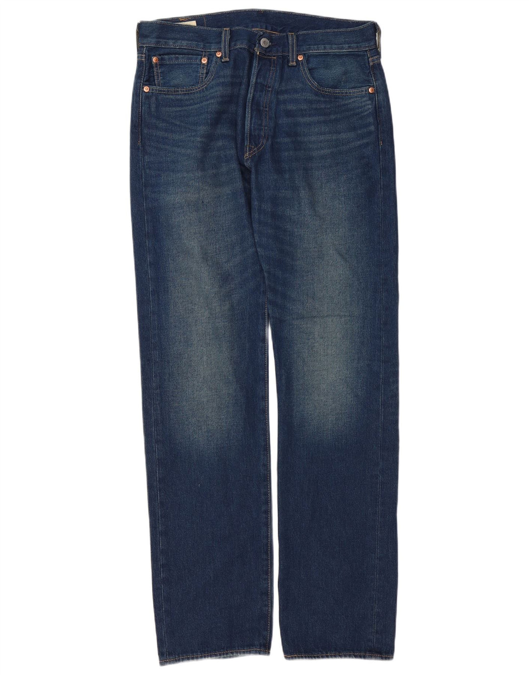 Levi's Masculino 501 Straight Jeans W32 L34 Azul Algodão