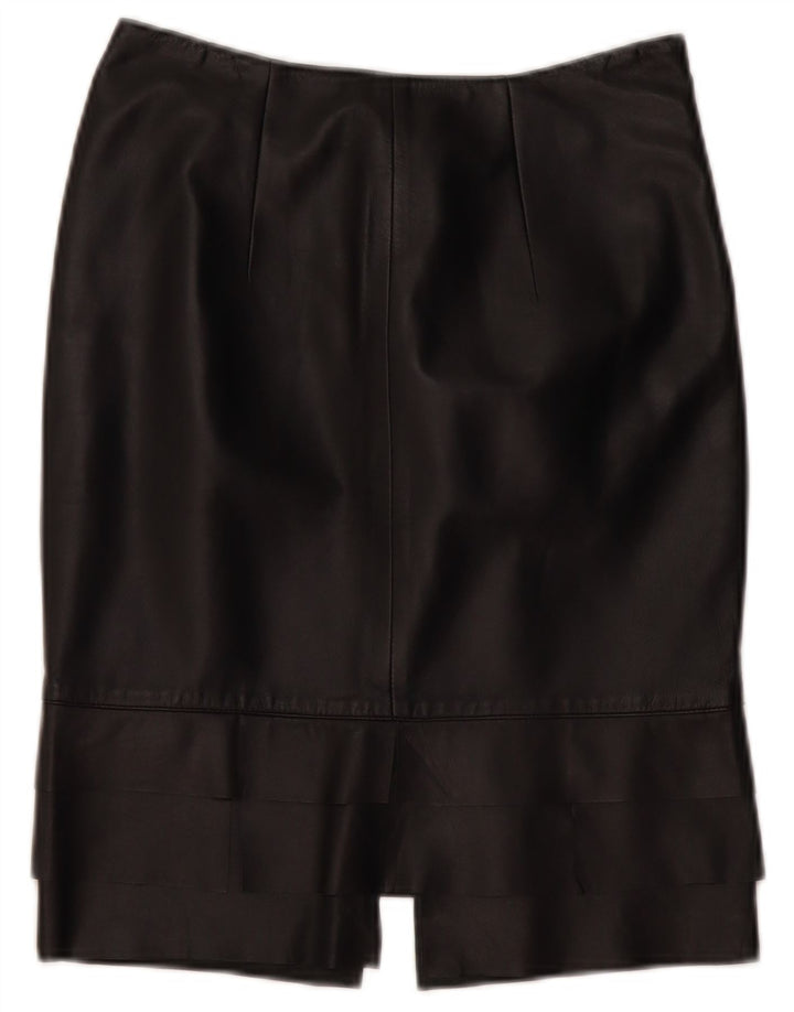 ROBERTA SCARPA Saia feminina cintura alta US 6 médio W26 couro preto