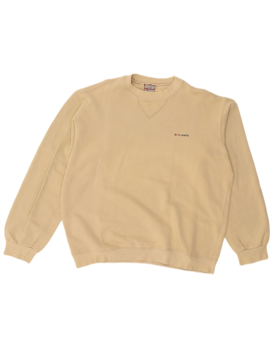 X-CAPE moletom masculino jumper grande algodão bege