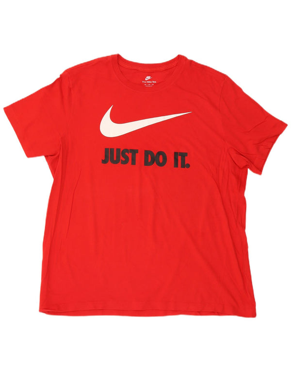 Camiseta gráfica masculina Nike Top 2XL vermelha