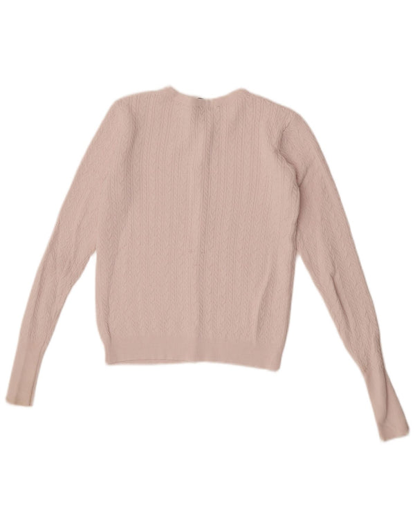 Suéter Zara Feminino Crop Cardigan Reino Unido 8 Pequeno Rosa