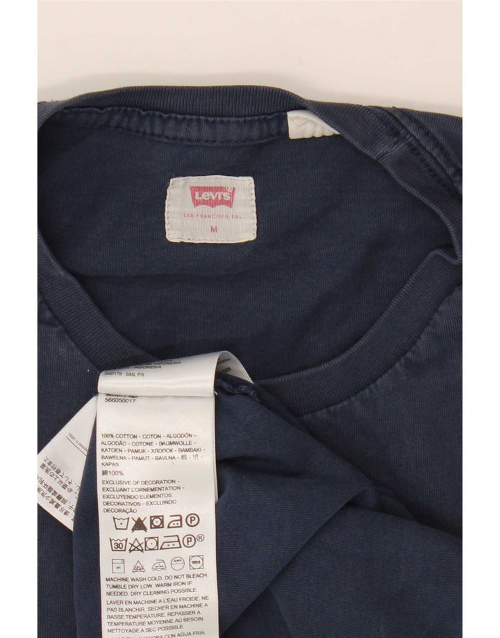 Camiseta masculina Levi's Top médio algodão azul marinho