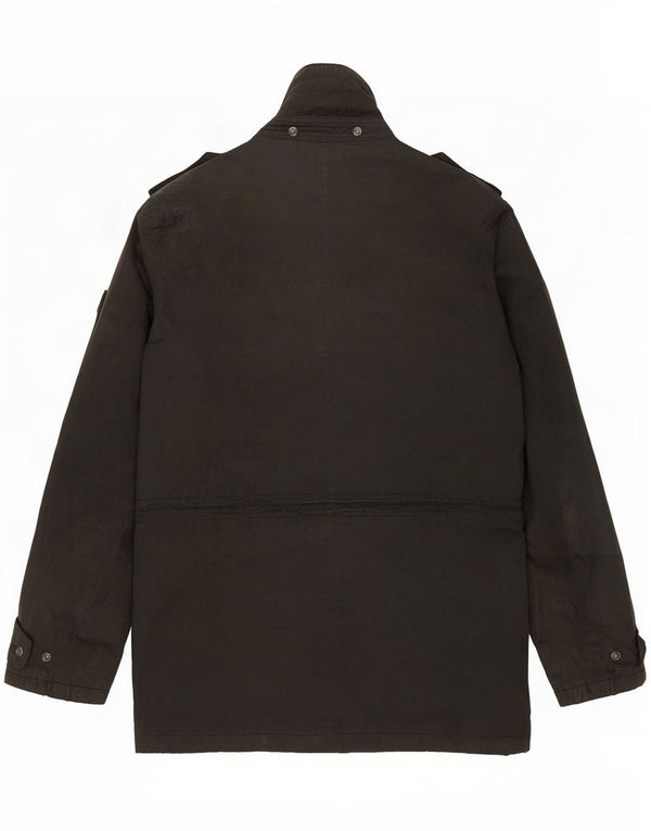 Jaqueta masculina de algodão encerado Barbour UK 38 médio preto