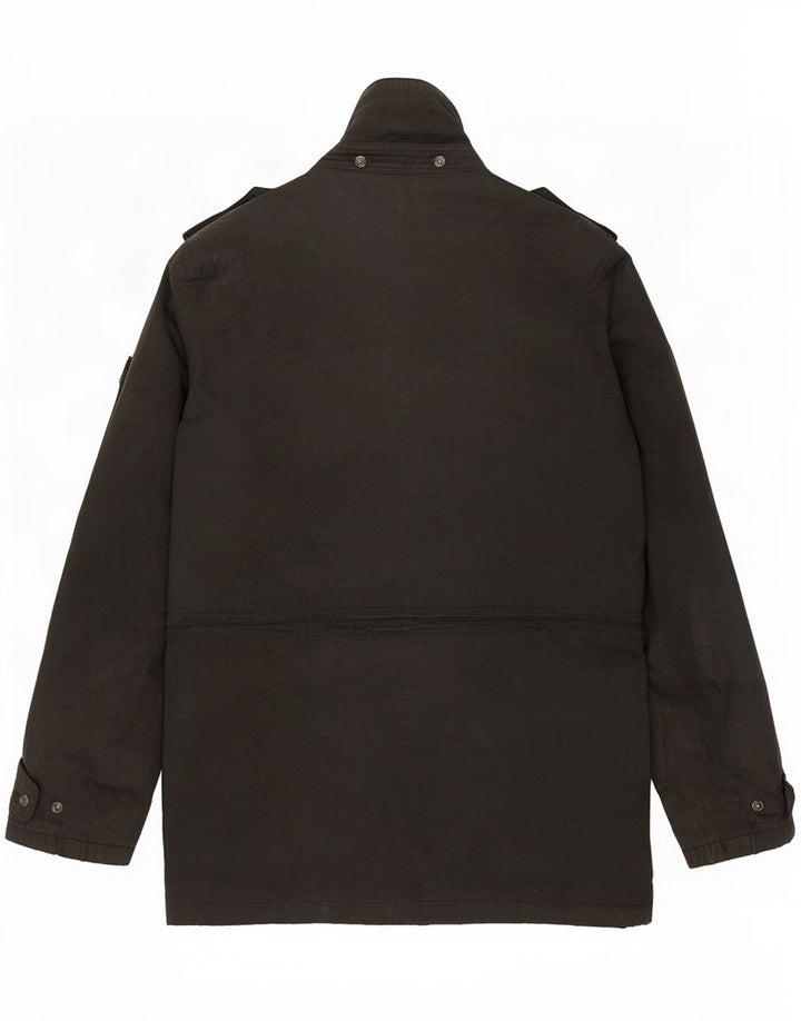 Jaqueta masculina de algodão encerado Barbour UK 38 médio preto