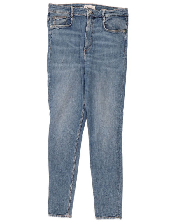 Calça jeans skinny feminina Zara cintura alta UE 42 grande W32 L28 azul