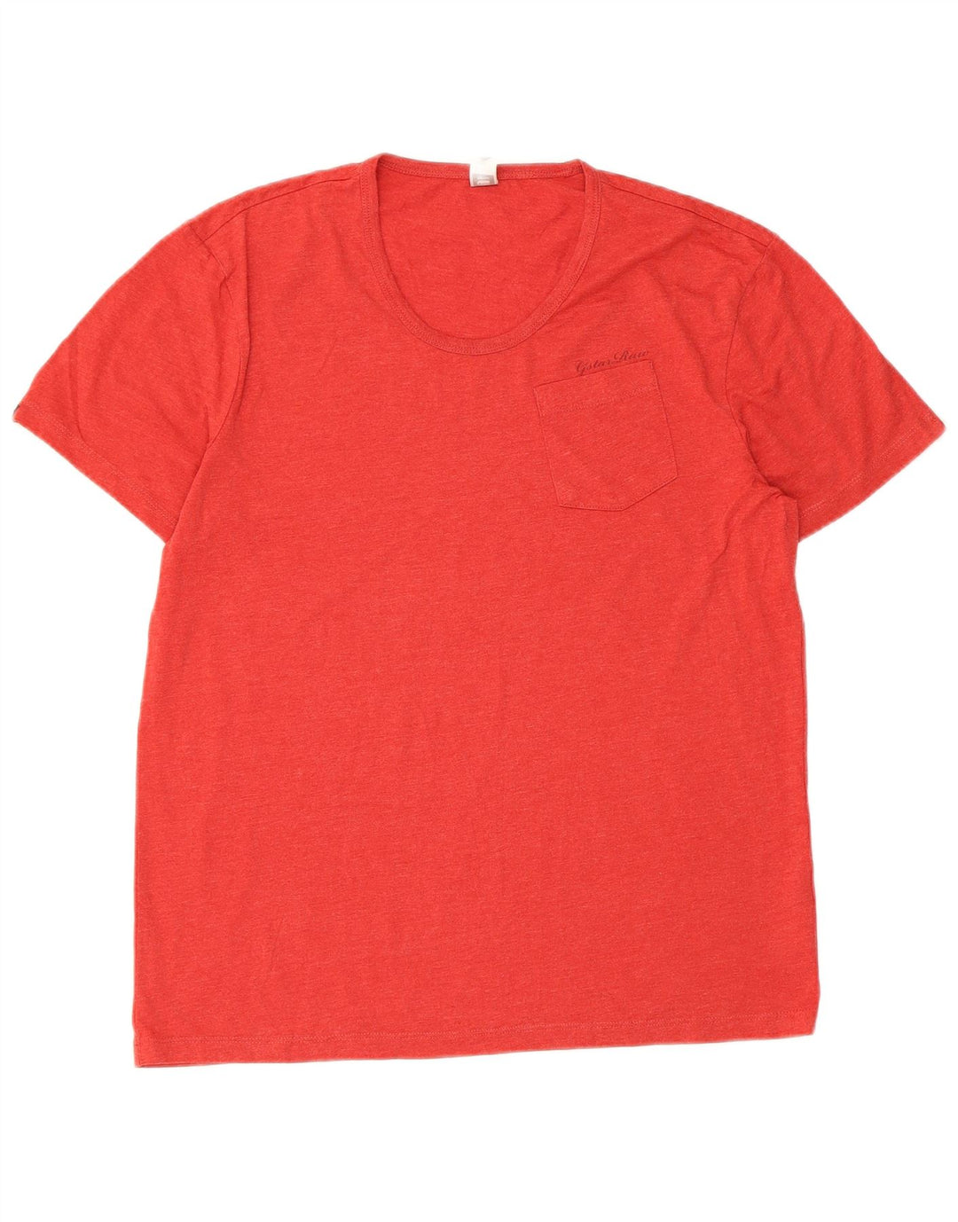 Camiseta masculina G-Star Top médio algodão vermelho