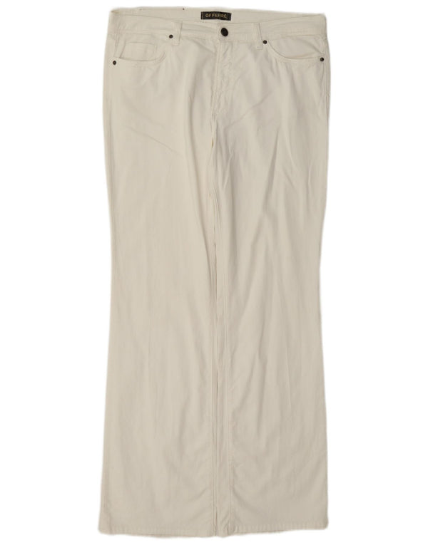Jeans femininos GF Ferre Bootcut W34 L31 branco