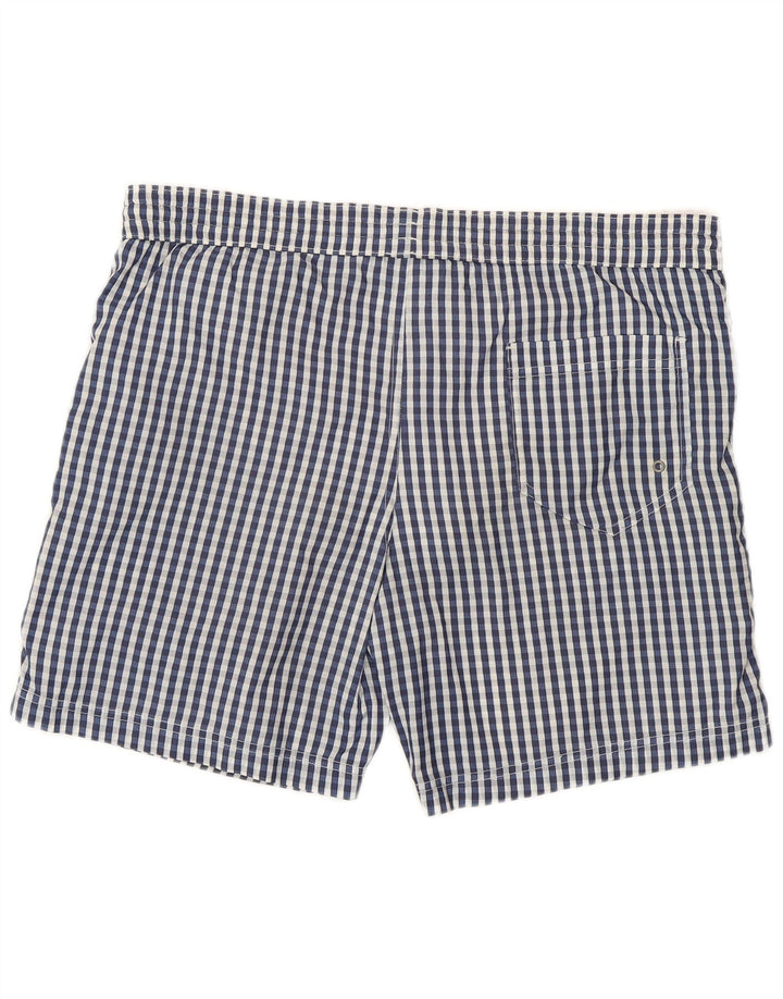 Dolce & Gabbana Shorts de banho masculino grande xadrez azul