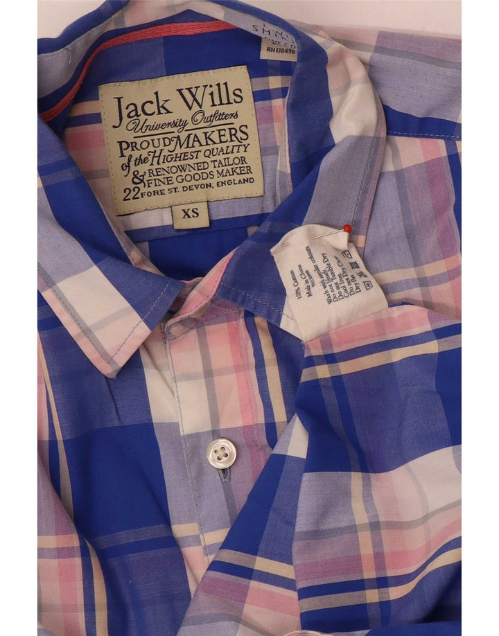 Camisa masculina Jack Wills XS azul xadrez algodão