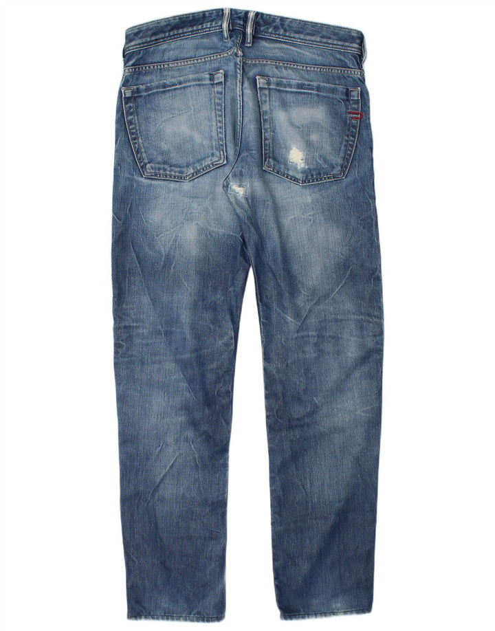 Jeans masculino diesel desgastado slim W32 L32 algodão azul