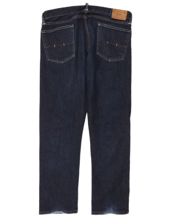 Polo Ralph Lauren Calça jeans reta masculina W34 L32 azul marinho algodão
