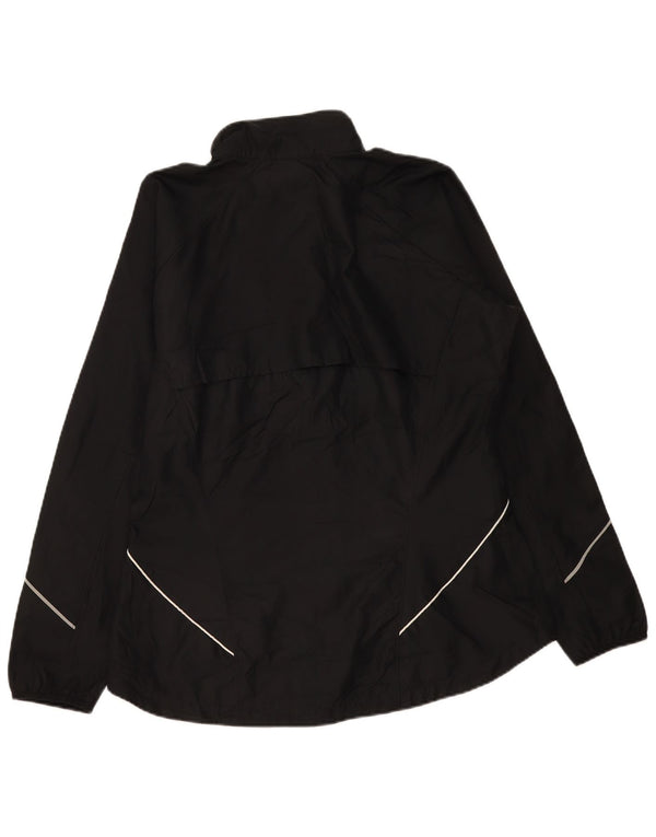 Nike Womens Tracksuit Top Jacket UK 16/18 XL Black Polyester