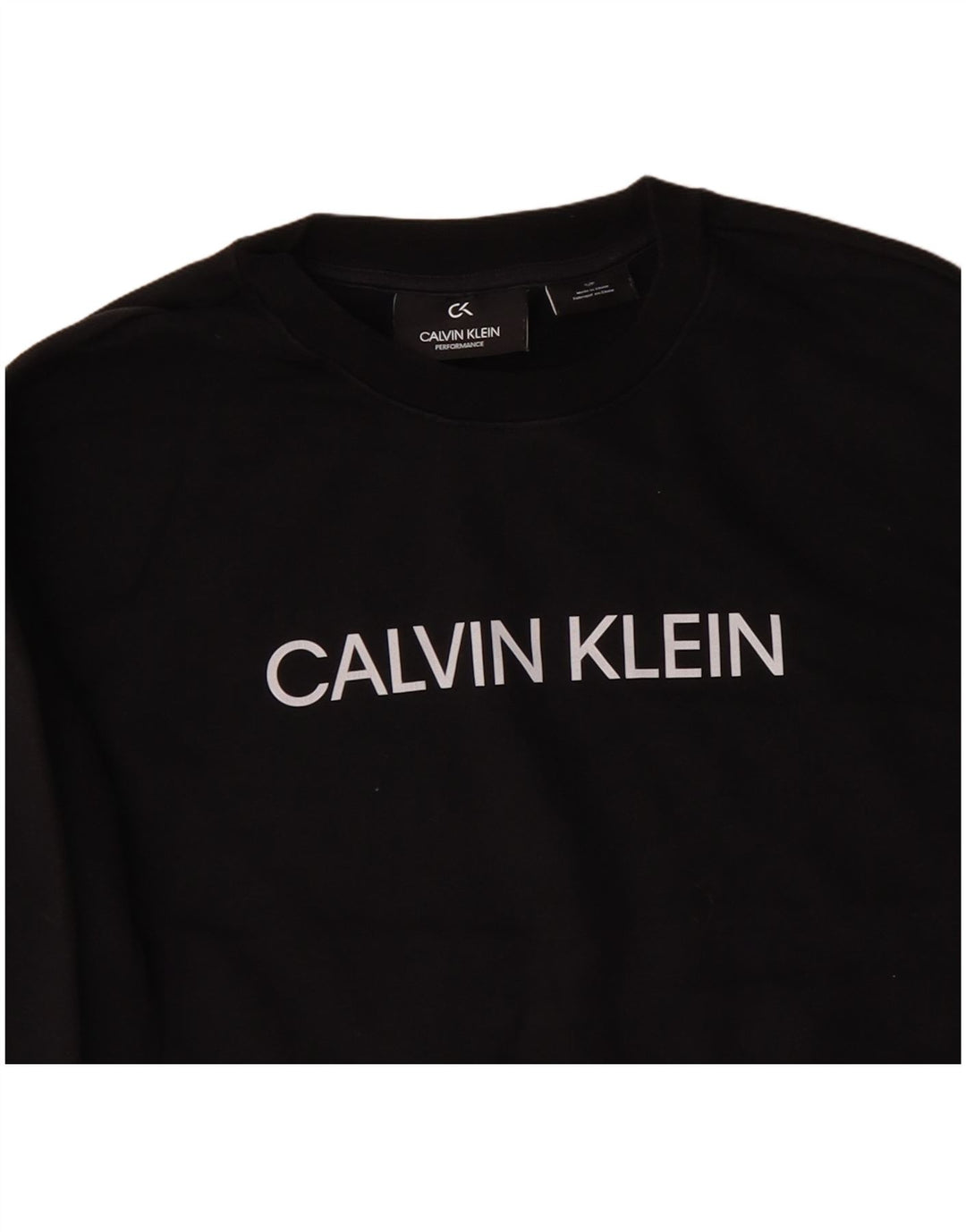 Calvin Klein moletom feminino oversized crop jumper UK 10 pequeno preto
