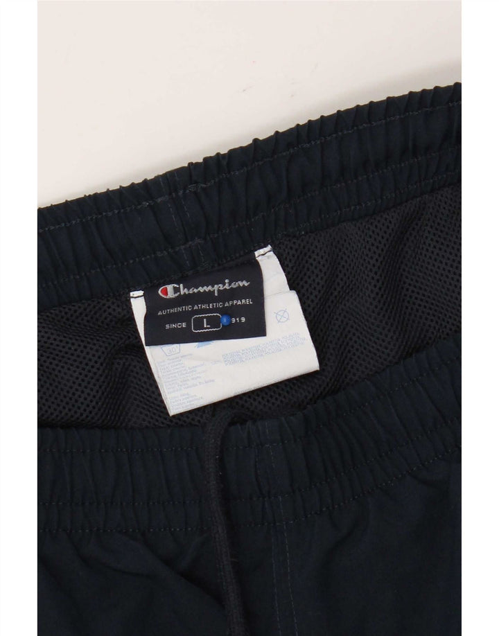 Calça de treino masculina Champion grande poliéster azul marinho