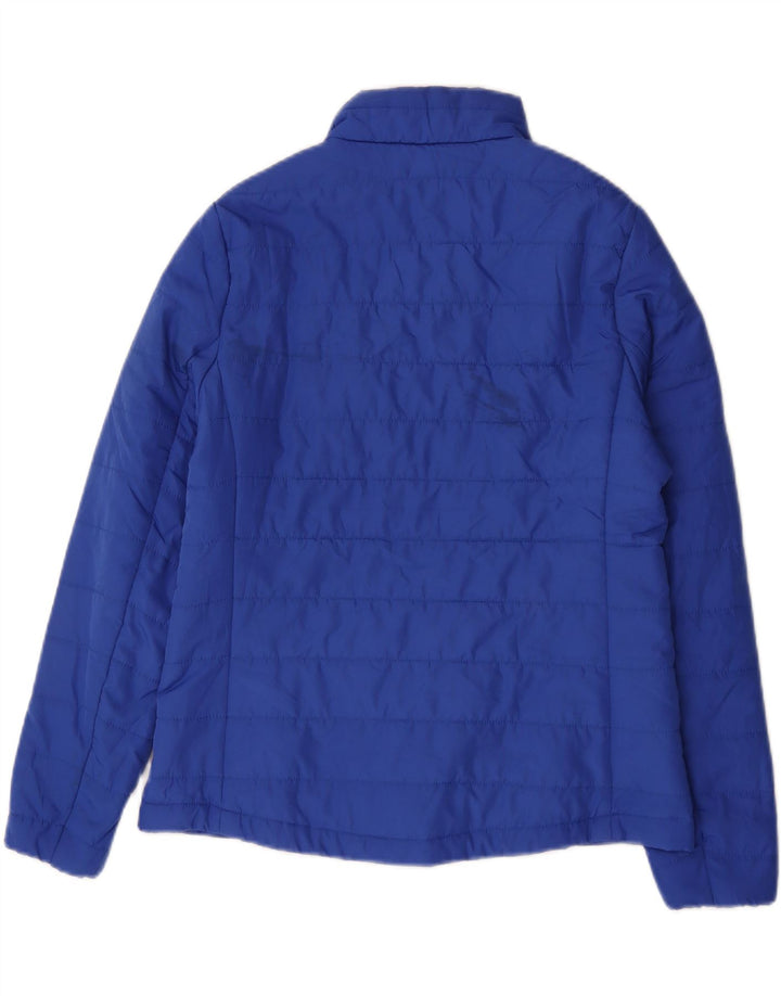 Jaqueta acolchoada feminina Marks & Spencer Reino Unido 12 poliéster azul médio