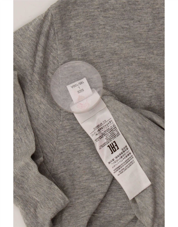 Diesel Camiseta masculina gráfica Top grande algodão cinza
