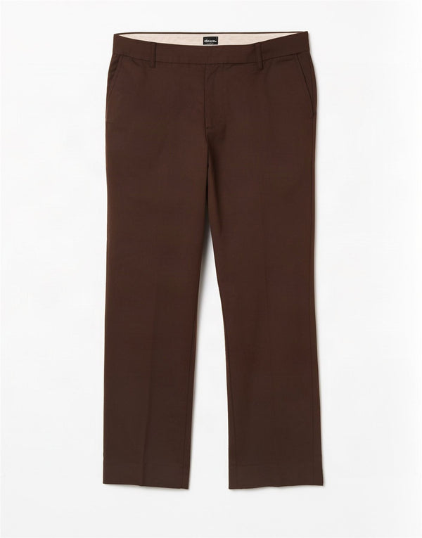 Calça feminina Zara de terno reto UE 36 XS W26 L32 marrom