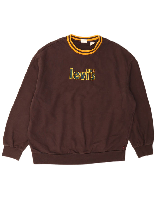 Moletom masculino Levi's Graphic Loose Fit Jumper XS Marrom Algodão