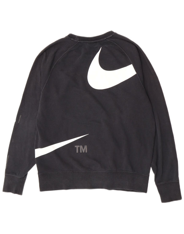 Moletom Nike Masculino Swoosh Gráfico Jumper Médio Algodão Preto