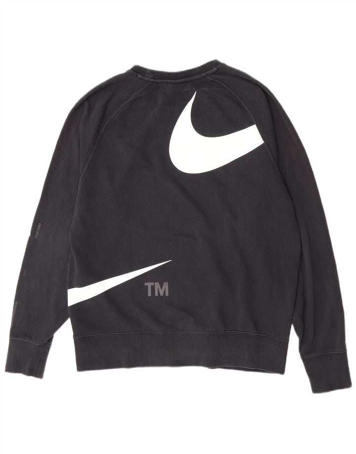 Moletom Nike Masculino Swoosh Gráfico Jumper Médio Algodão Preto