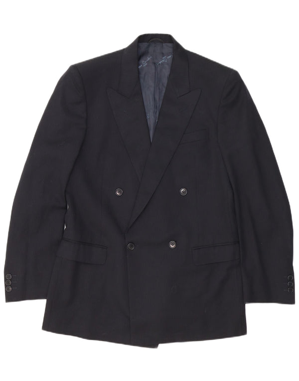 Terno masculino de 2 peças Pierre Cardin IT 48 médio W32 L32 listrado preto