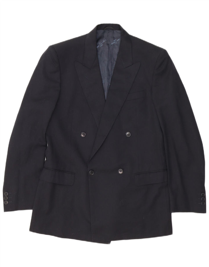 Terno masculino de 2 peças Pierre Cardin IT 48 médio W32 L32 listrado preto