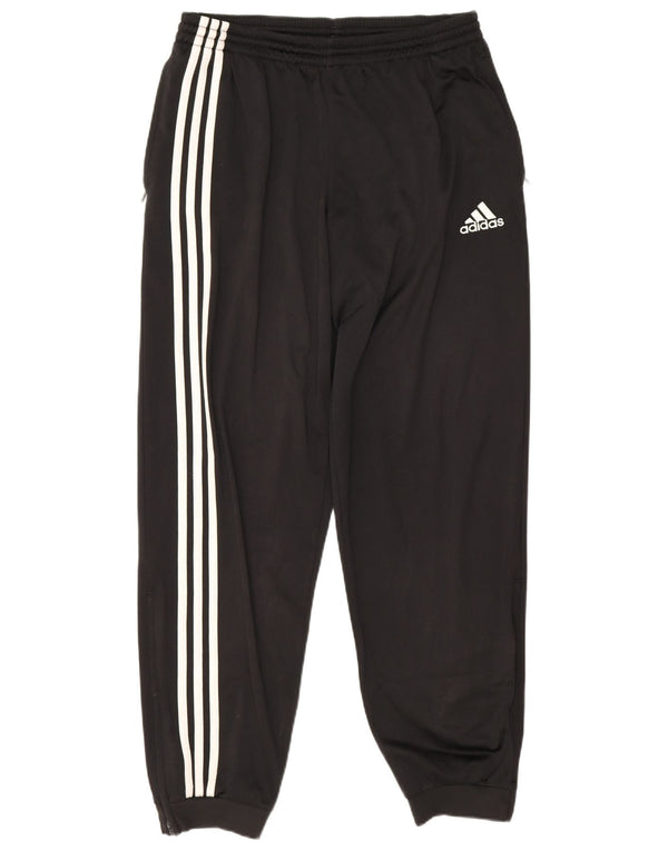 Calça de treino masculina Adidas Joggers UK 42/44 grande poliéster preto