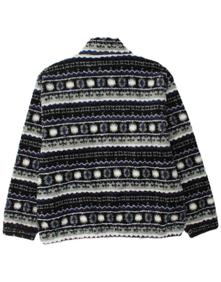 Jaqueta de lã masculina VINTAGE UK 40 grande azul marinho Fair Isle