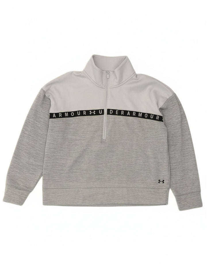 UNDER ARMOUR Suéter gráfico feminino com capuz UK 14 cinza médio