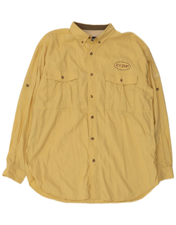 Camisa gráfica masculina The North Face grande nylon amarelo