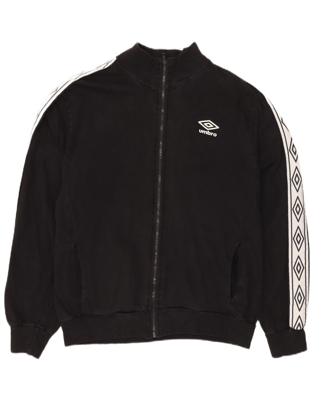 Jaqueta feminina de agasalho Umbro UK 20 2XL preto colorblock algodão