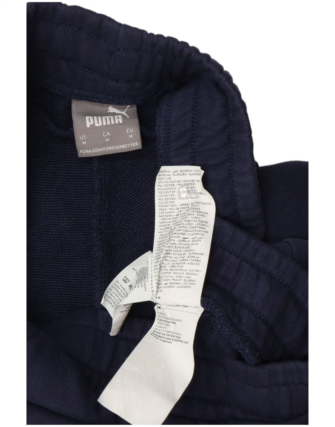 Shorts esportivos masculinos Puma Graphic médio azul marinho algodão