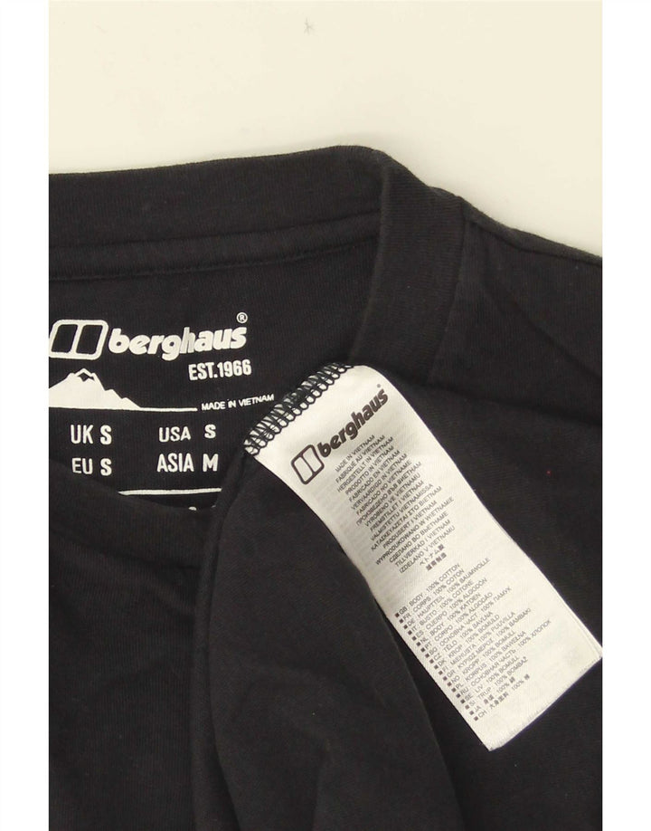 Berghaus Camiseta masculina gráfica top pequeno algodão preto