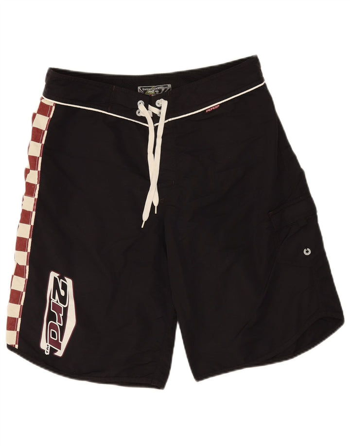 Shorts esportivos gráficos masculinos Reebok IT 48 médio preto geométrico