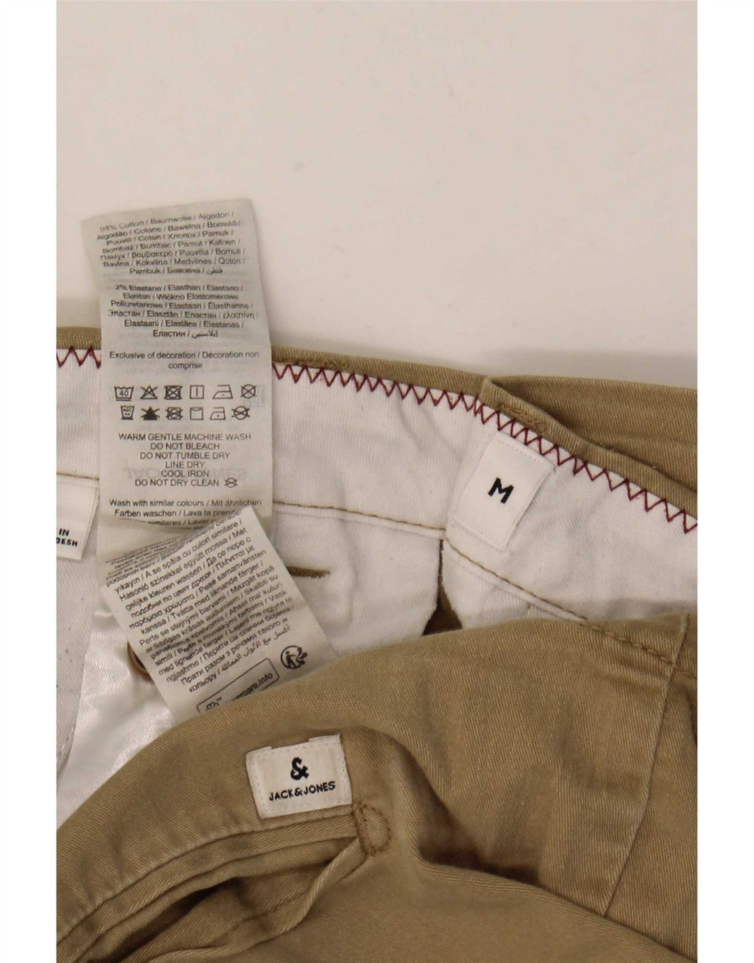 Shorts Chino Masculino Regular Jack & Jones Médio W32 Algodão Cáqui
