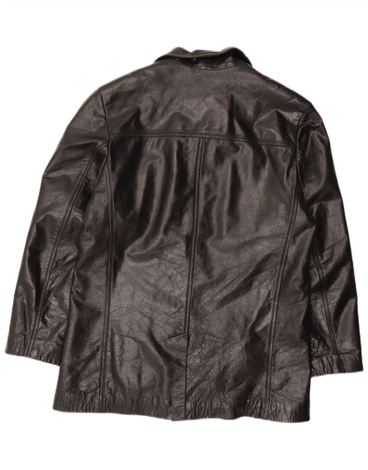 Jaqueta de couro masculina censurada Reino Unido 40 couro preto grande