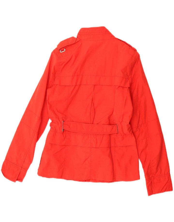 Jaqueta militar feminina Zara UK 12 algodão vermelho médio