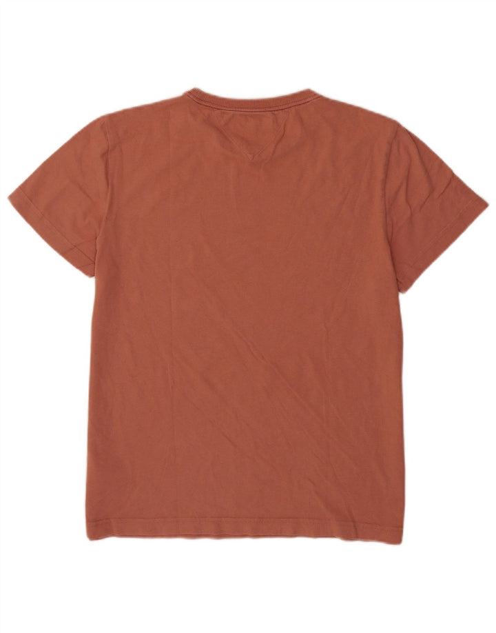 Tommy Hilfiger Camiseta masculina de algodão marrom médio