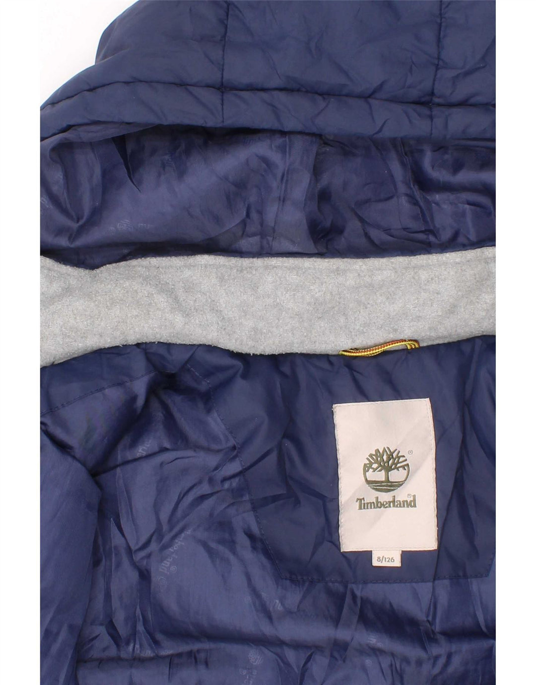 Casaco acolchoado com capuz Timberland Boys 7-8 anos azul poliéster