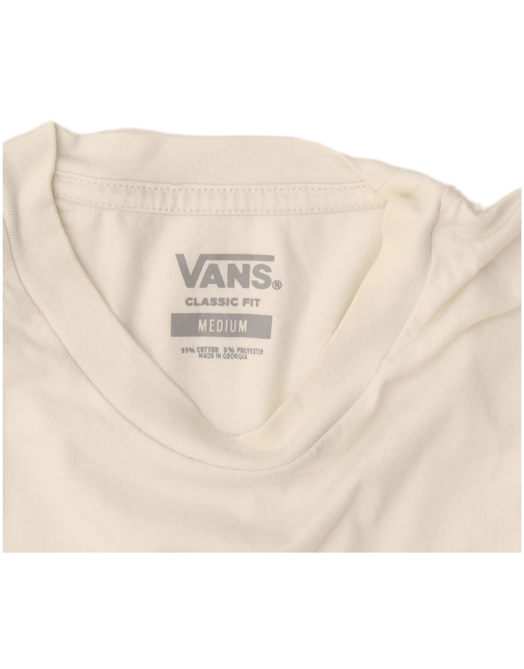 Camiseta Vans Masculina Classic Fit Top Médio Branco Colourblock Algodão