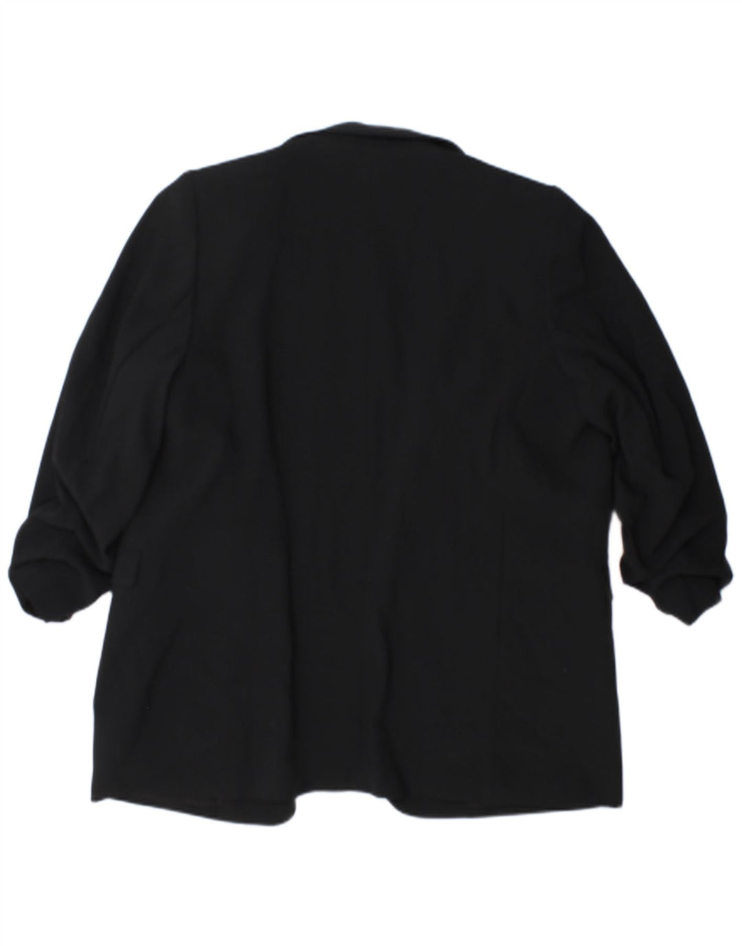 Jaqueta blazer feminina Marks & Spencer manga 3/4 aberta Reino Unido 18 XL preta