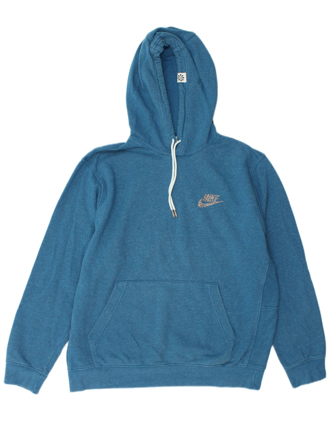 Nike Mens Hoodie Jumper Grande Algodão Azul