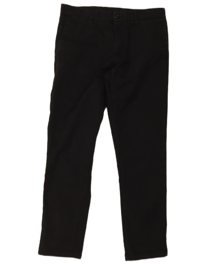Carhartt Mens Sid Straight Chino Calças W32 L30 Algodão Preto