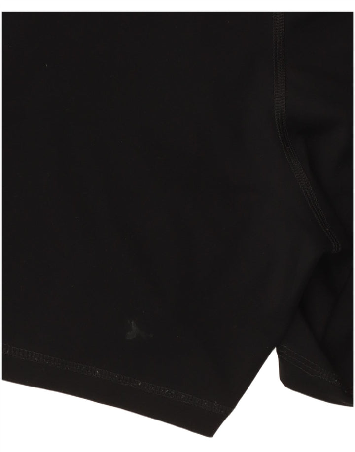 Nike Womens Dri Fit Graphic Sport Shorts UK 12 Médio Preto Poliéster