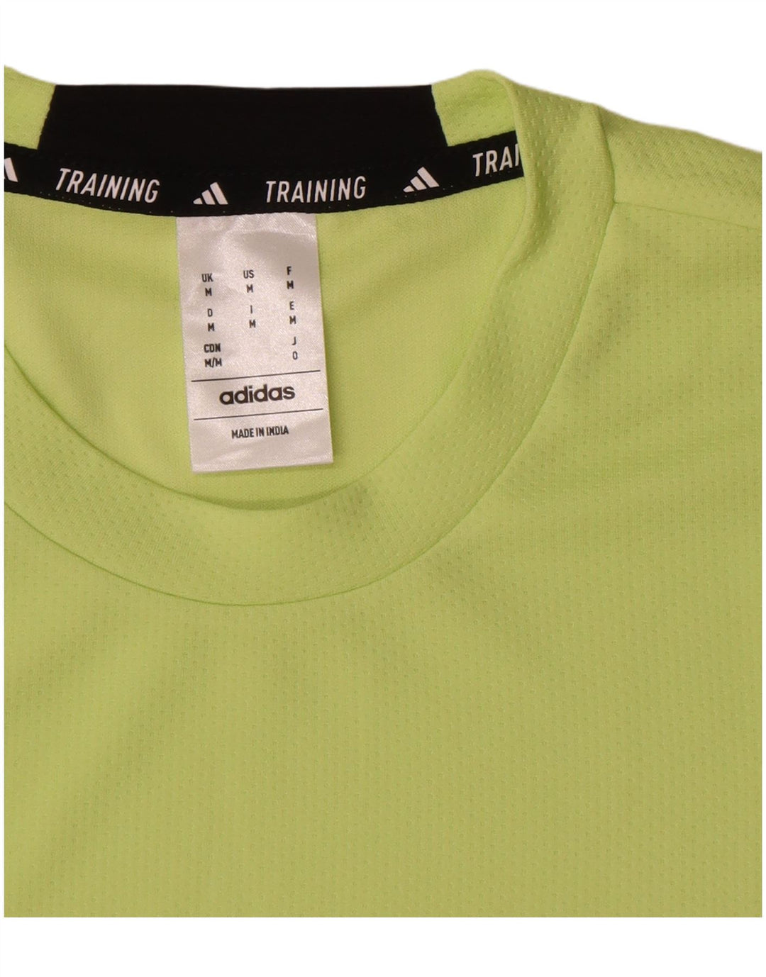 Adidas Mens Camiseta Top Poliéster Verde Médio