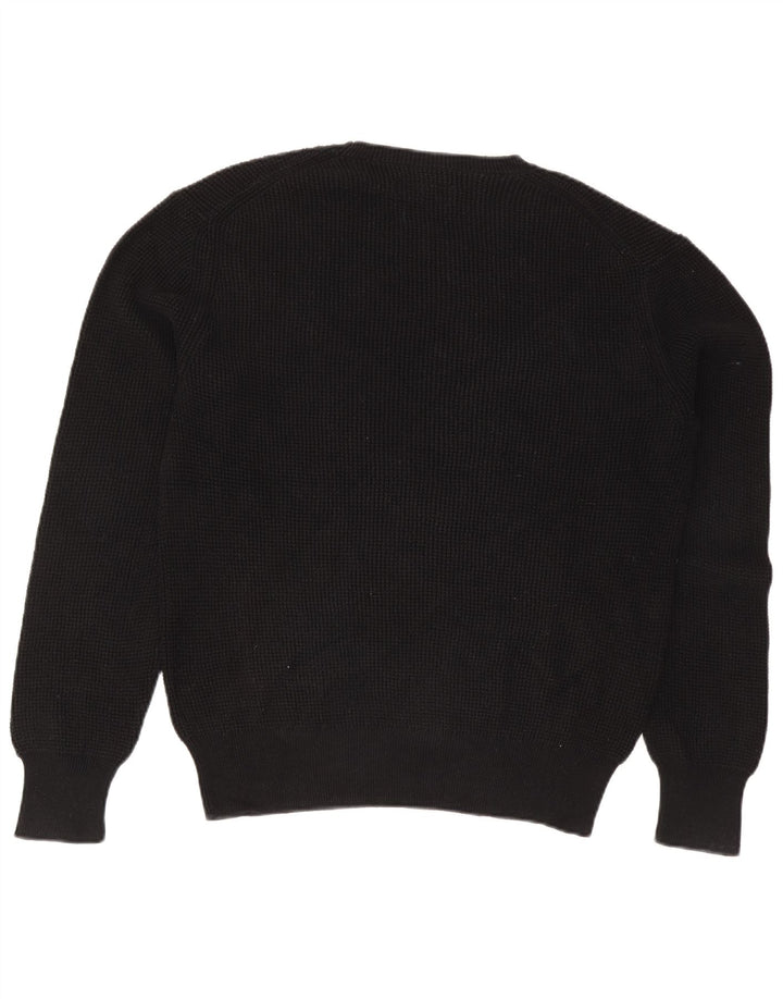 Suéter masculino All Saints com gola redonda, grande algodão preto