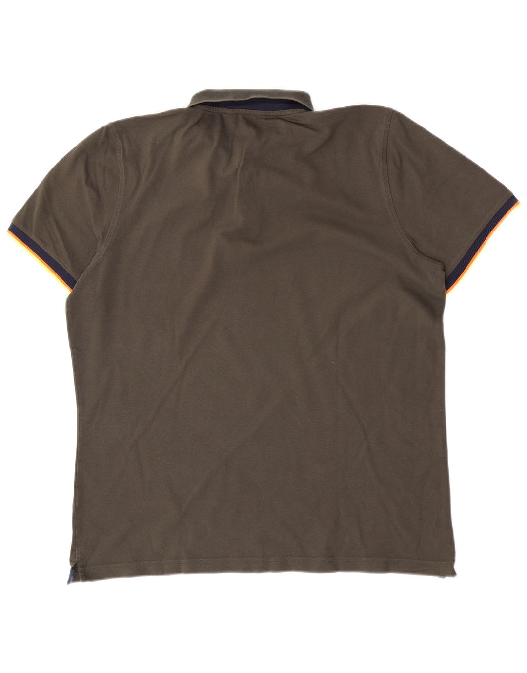 Camisa polo masculina K-Way XL cáqui colorblock
