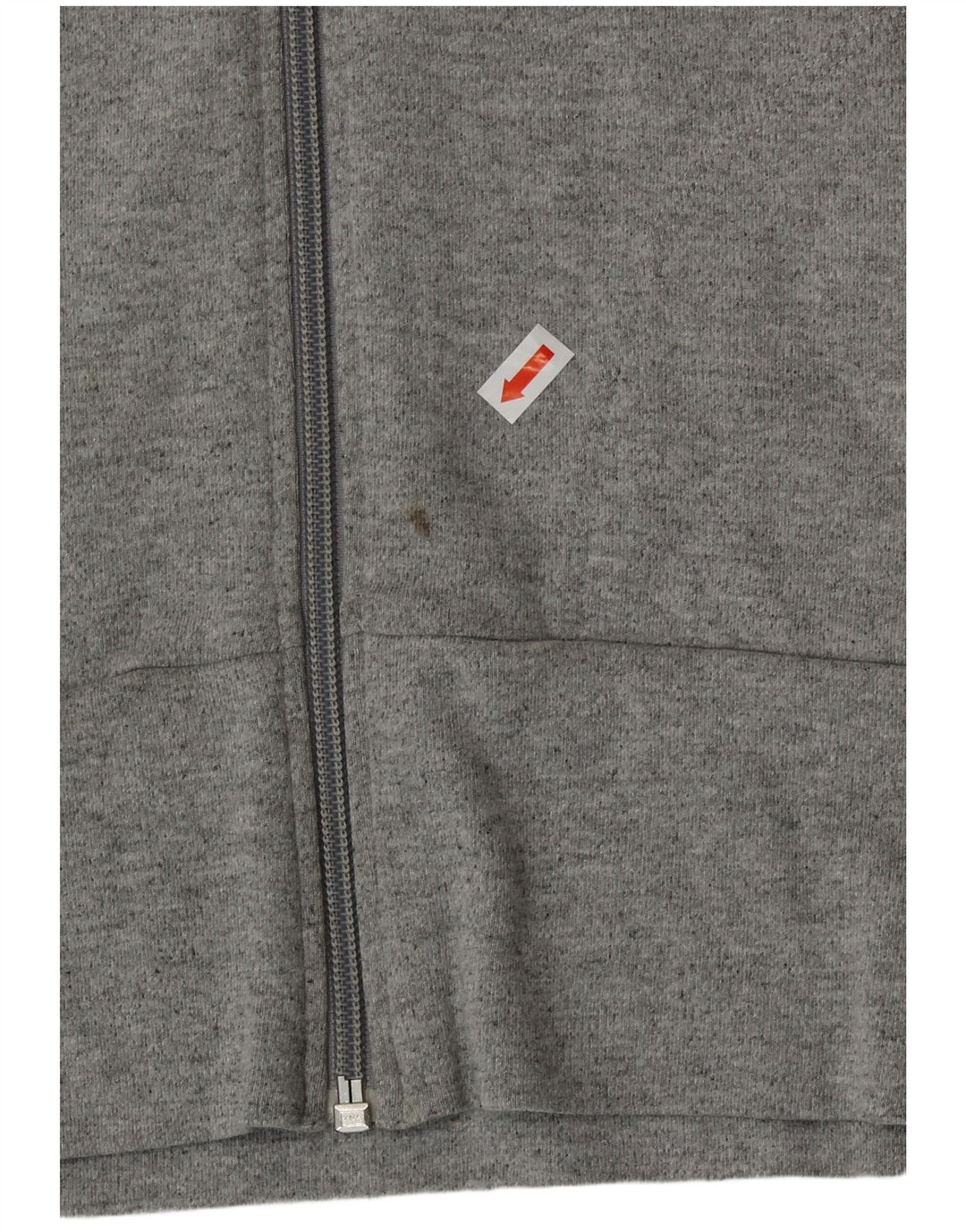 Adidas Womens Crop Tracksuit Top Jacket UK 12 Médio Cinza Algodão