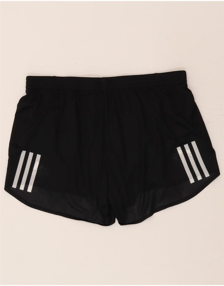 Shorts esportivos gráficos femininos Adidas UK 12/14 médio preto poliéster