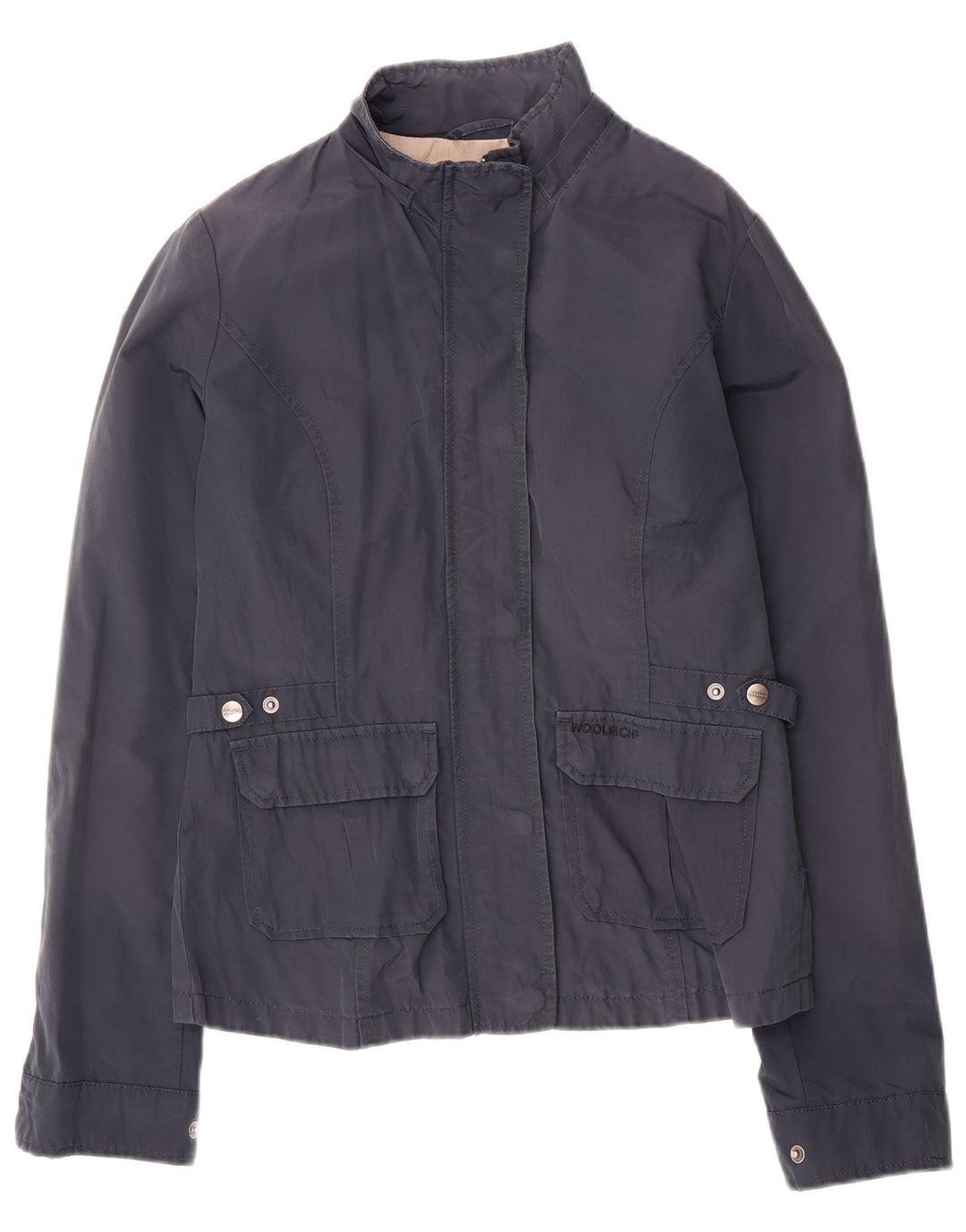Jaqueta bomber feminina Woolrich Reino Unido 16 grande algodão azul marinho